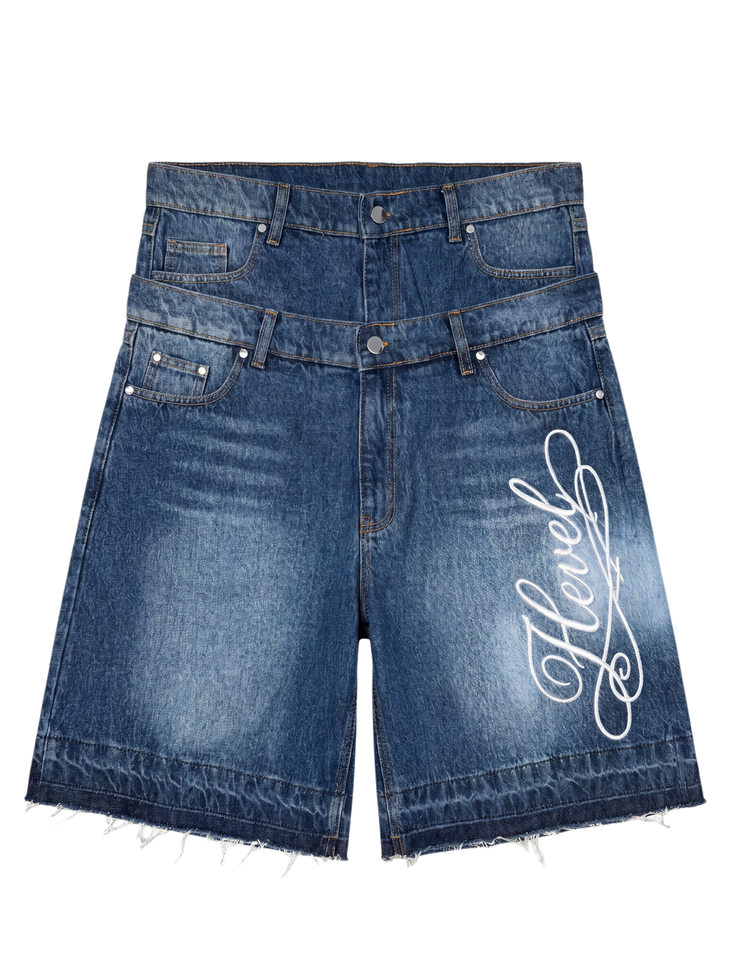Double Waist Denim Jorts