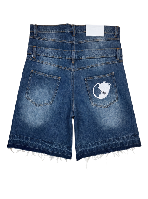 Double Waist Denim Jorts
