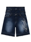 Double Waist Denim Jorts