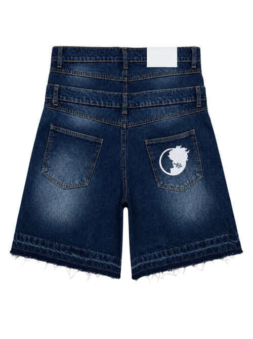 Double Waist Denim Jorts